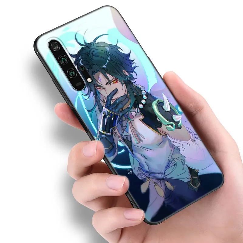 Anime Genshin Impact Phone Case For Huawei Honor 7A 8A 9X 20 Pro 10X Lite 7S 8C 8S 8X 9A 9C 10i 20E 20i 20S 30i Soft Black Cover