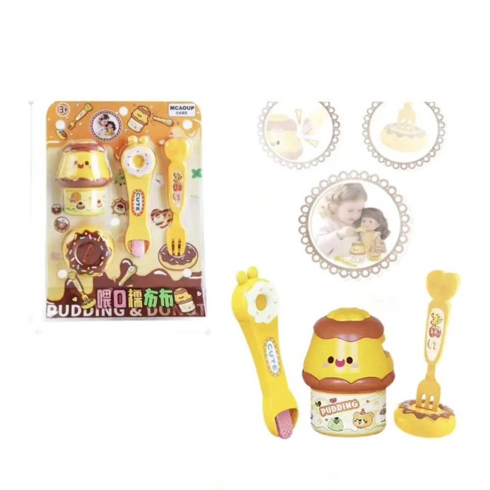 Alimentação de alimentos pudim brinquedo de alimentação educação precoce fingir jogar hambúrguer pudim brinquedo simulação japonesa jogar casa brinquedos