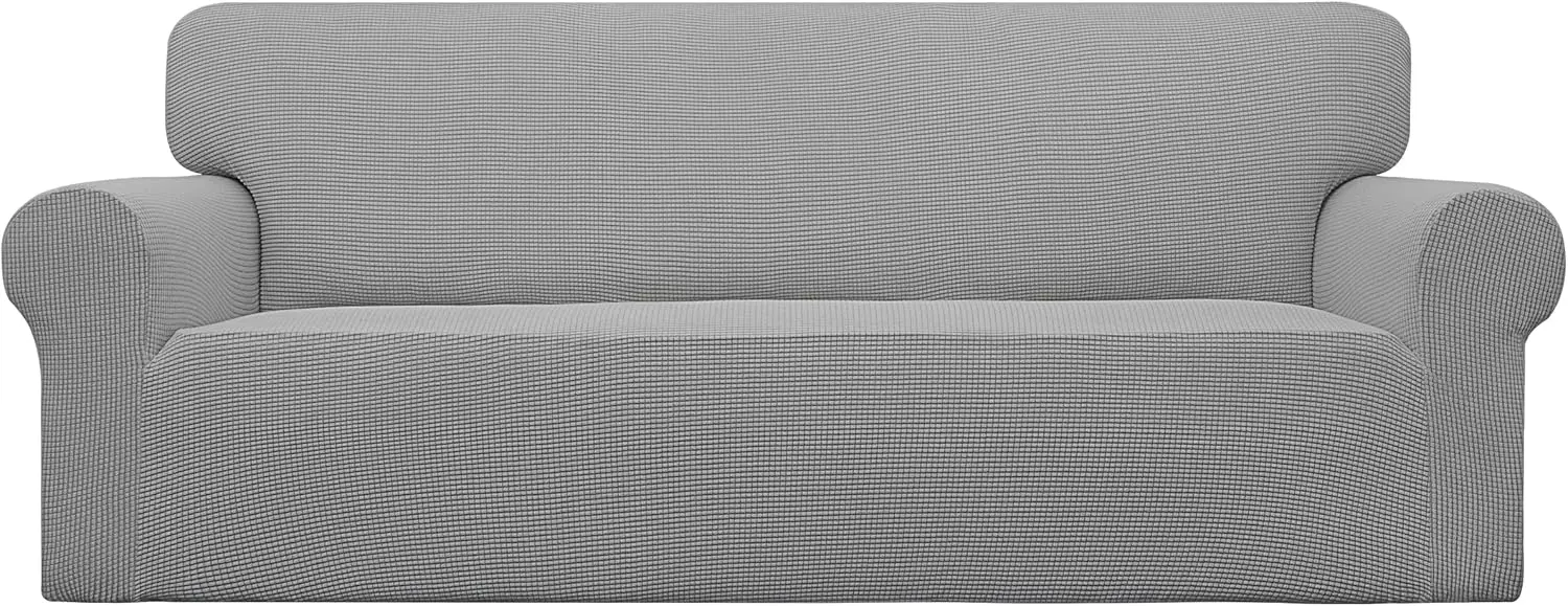 

Эластичный чехол для дивана, 1-секционный защитный чехол для мебели с эластичным низом для детей, светло-серый, из полиэстера и спандекса, жаккардовая ткань
