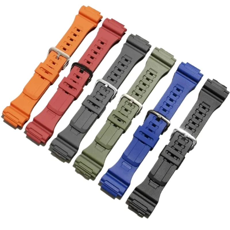 For Casio AQ-S810WC MCW-200H AE-1400 Series Waterproof Breathable Durable Silicone Watch Strap 20mm Black Blue Orange Red