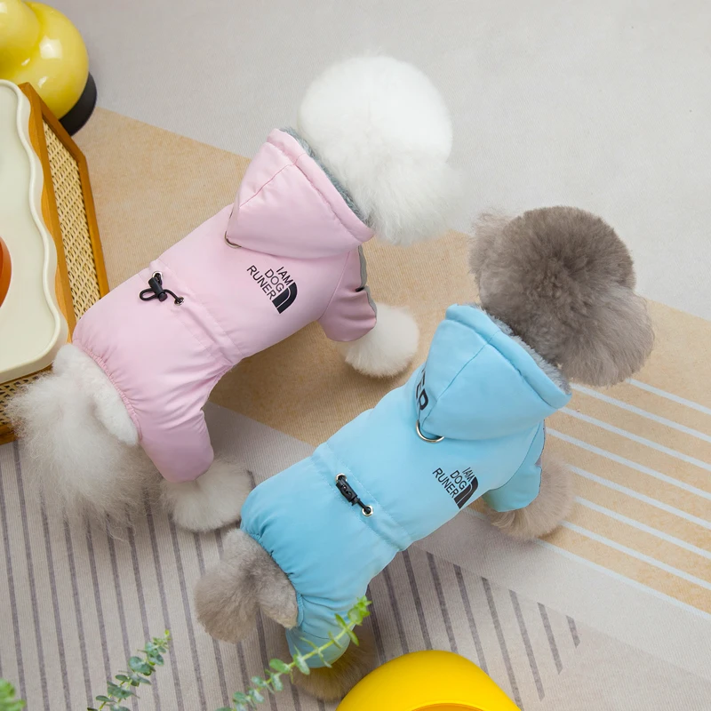 Winter Warm Dog Jumpsuit Waterproof Pet Clothes Jacket Schnauzer Chihuahua Overalls for Small Medium Dogs French Bulldog Onesies