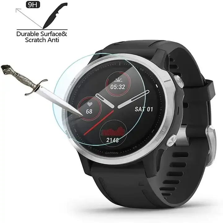 Vidrio Templado Premium 9H para Garmin Fenix 6 6S 6X smartwatch, Protector de pantalla, película HD para Fenix 7S 7 7x Sapphire 6X solar