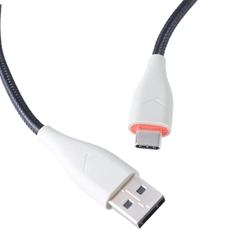 substituição usb trançado nylon para tipo c, fone ouvido mmx100 com som altamente claro