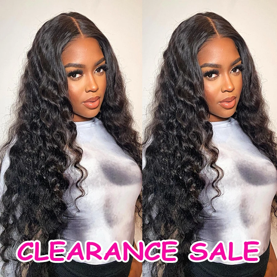 

200 Density Water Wave13x6 Transparent Front Glueless Human Hair Wigs Deep Wave 13x4 Lace Frontal Wig For Women 6X4 Closure Wig