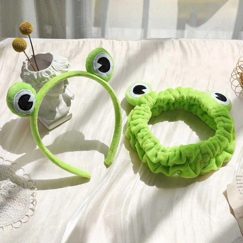 New Women Fashion Korean Ins Cute Funny Frog Washing Face Hair Band Headband Cartoon Cute Girl Headband