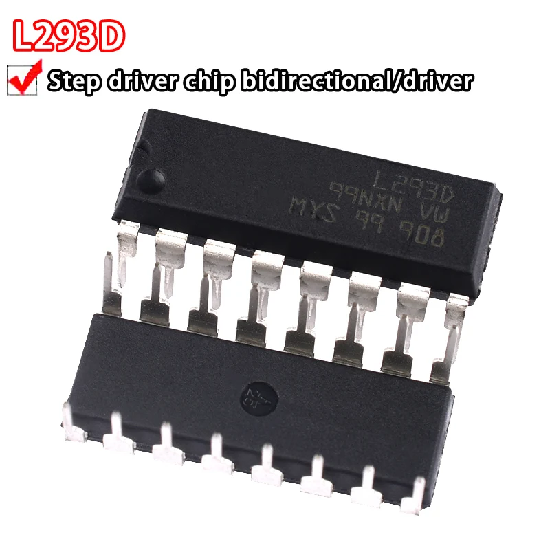 

10PCS L293D L293 Stepper Driver Bidirectional/driver Bridge driver - internal switch Black plastic protective case For DIP-16