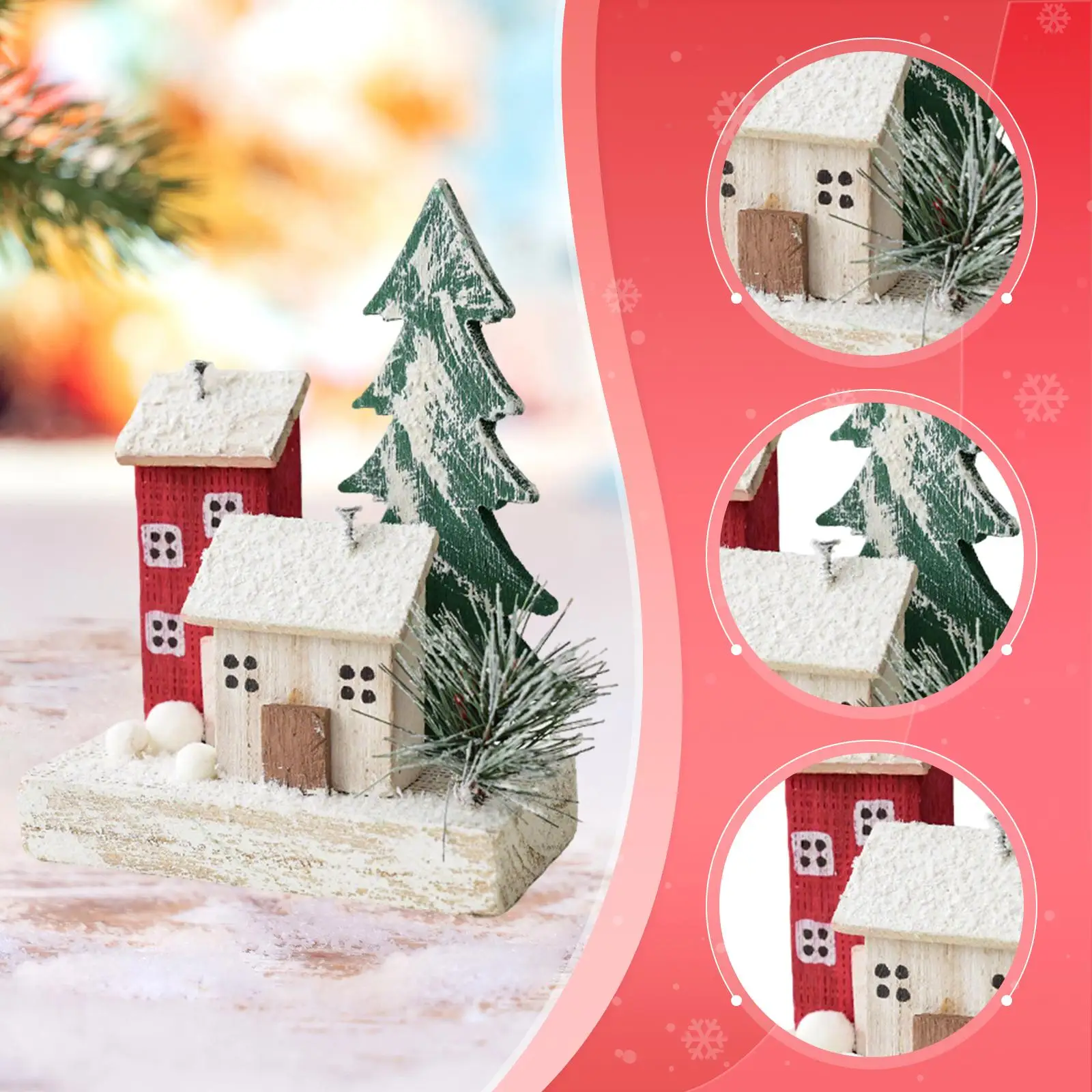 صغيرة عيد الميلاد قرية الثلج منزل الديكورات الشتاء سطح المكتب زخرفة مصغرة تمثال عيد الميلاد المشهد منزل لمكتب عباءة عطلة