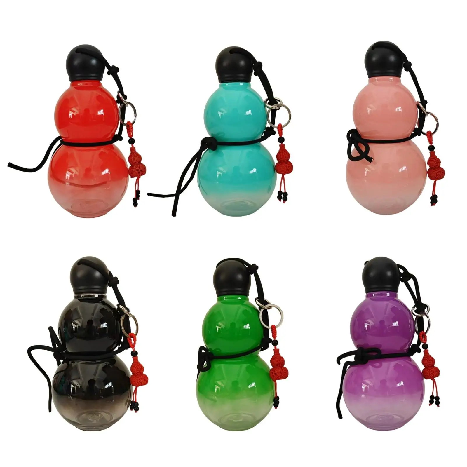 Sports Water Bottle Gourd Shape Portable for Men Women with Rope Drink Bottle