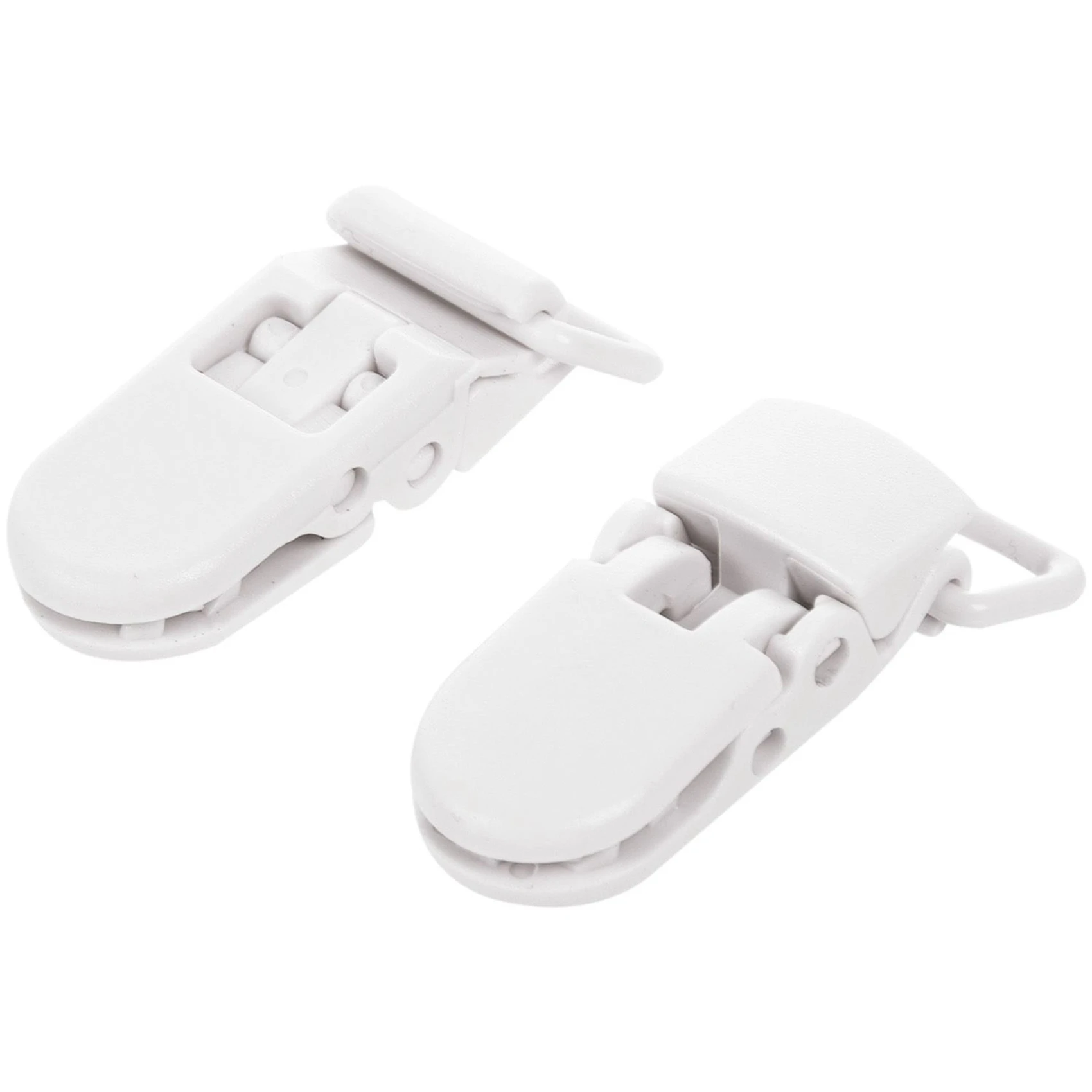 B78B-20Pcs طفل أطفال على شكل حرف T مشابك لهاية بلاستيكية مهديء دمية نمط شارة حامل أبيض