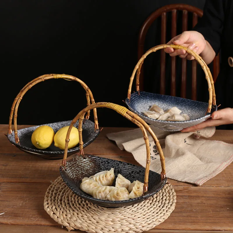 

Ceramic baskets are mainly used for online celebrity snacks, fruit bowls and plates, and sushi restaurant tableware.