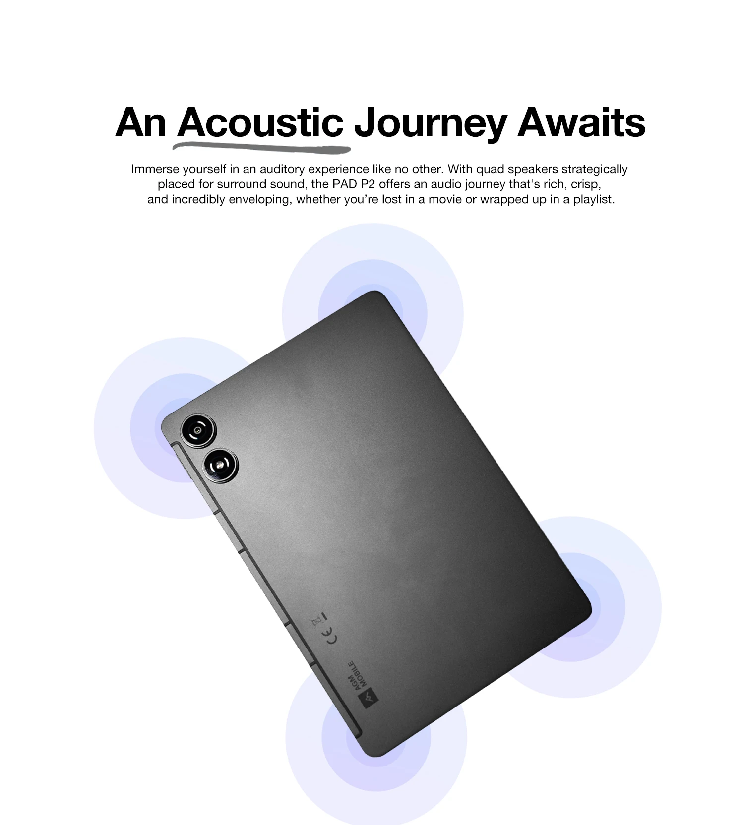 AGM Pad P2 Tablet 11" Fhd Display 480Nit Brightness 8Gb+256Gb Mtk G99 50Mp Camera 7850Mah Battery Widevine Tablet