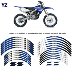 12PS Moto CERCHIONE STRISCE di NASTRO ADESIVI 21''19''18'' PER YAMAHA YZ 125 125X 250 250X 250F 250FX 450F 450FX