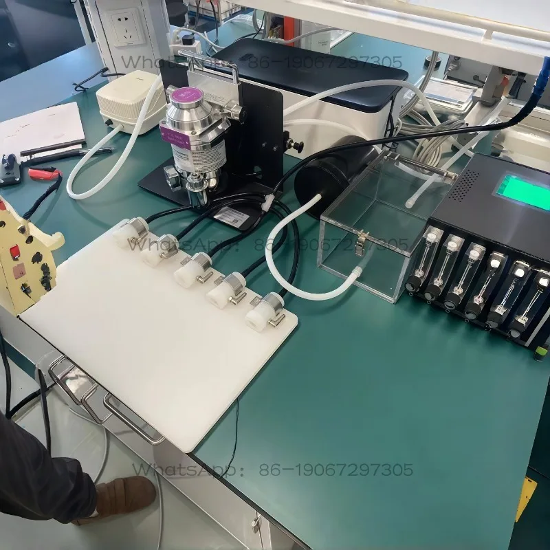 Gas flow distribution system, small animal machine diverter machine accessories, multi-channel flow meter