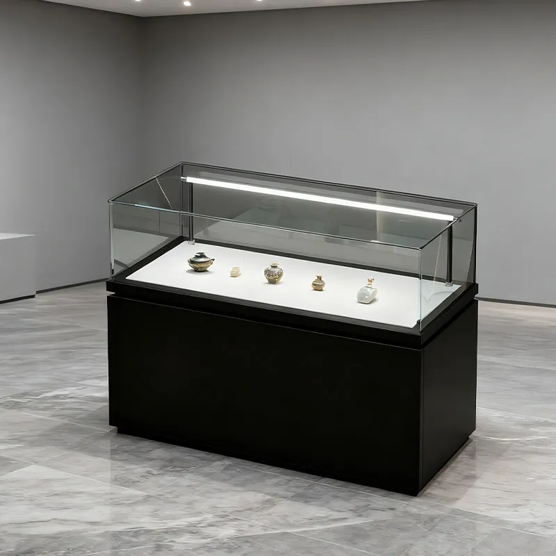 Museum jewelry display cabinet antique jade antique cultural relics glass cabinet
