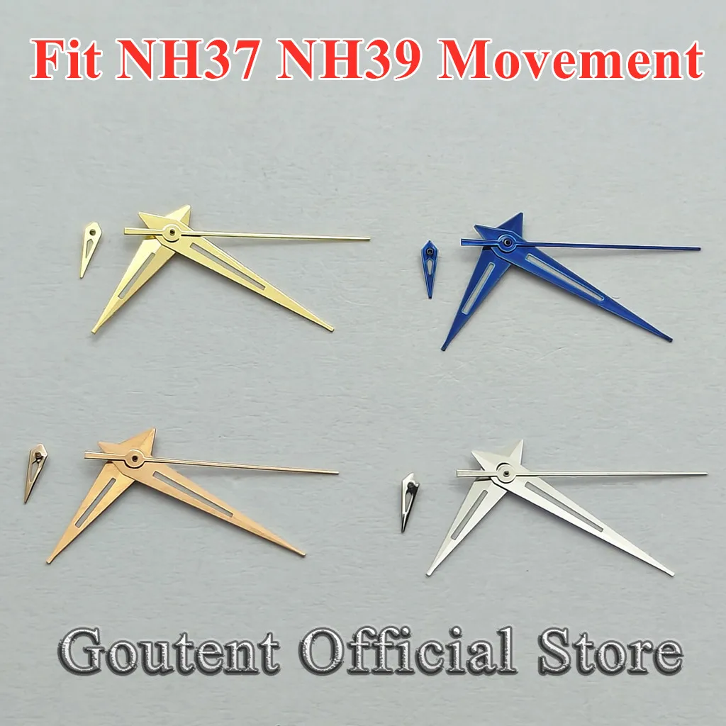 Goutent Watch Hands Green Luminous Multi‑Color Gold Blue Rose Gold Silver Fit NH37 NH39 Mechanical Movement Watch  Accessories