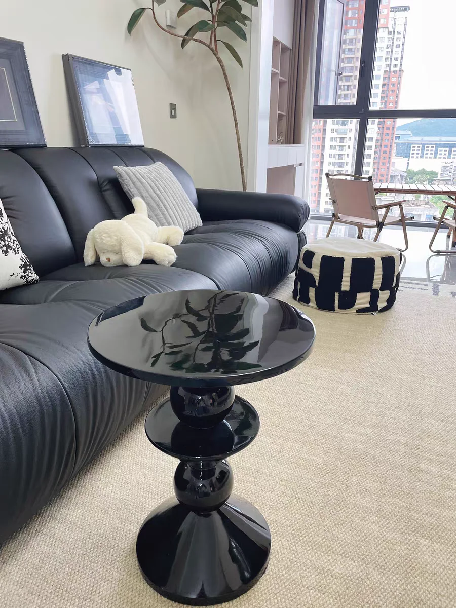 Retro corner table, creative circular edge table, modern coffee table, sofa edge table YX840TB