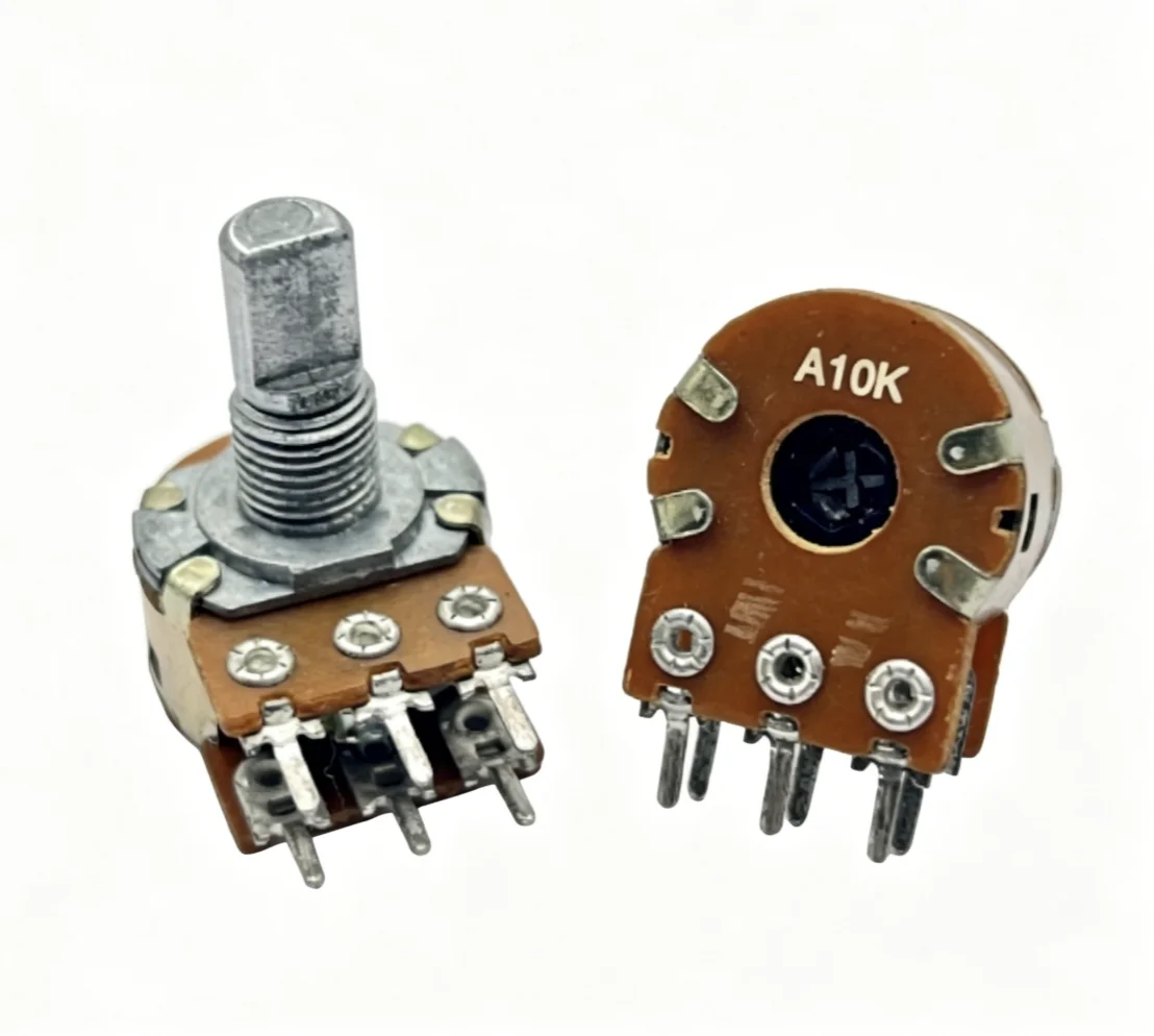 Taiwan ALPHA RK16 dual potentiometer A10K * 2 axis length 15MM1 pcs