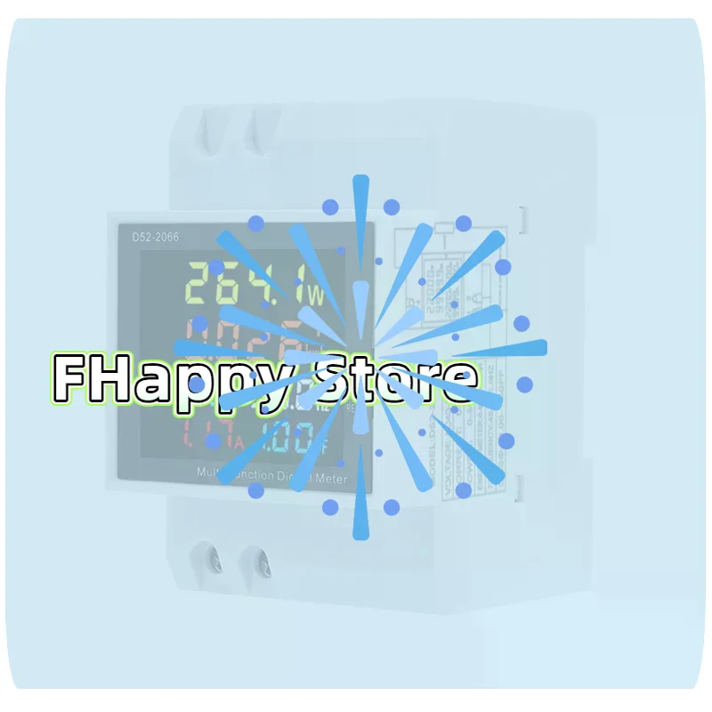 [MA]6IN1 DIN Rail AC Electric Energy Meter AC40-300V 100A Current Power Factor KWH Frequency Monitor For Electrical System[MA]