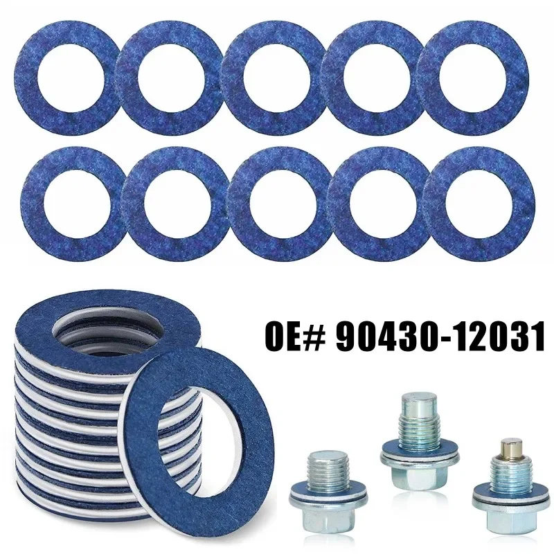 1/30Pcs Oil Drain Plug Gaskets Seal Washer Oil Pan Ring Oil Drain Plug Gaskets for Toyota Camry Corolla Auto Parts # 90430-12031