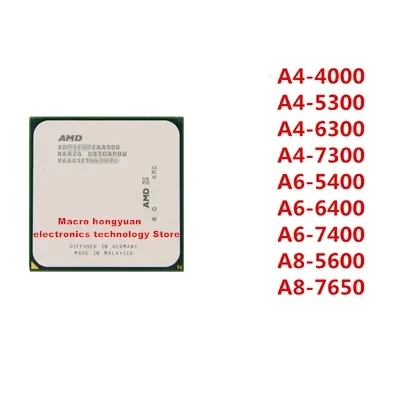 A4-4000 A4-5300 A4-6300 A4-7300 A6-5400 A6-6400 A6-7400 A8-5600K A8-7650K A8-6500 A8-5500 A8-6600K A8-7500 A10-5800 fm2cpu7650
