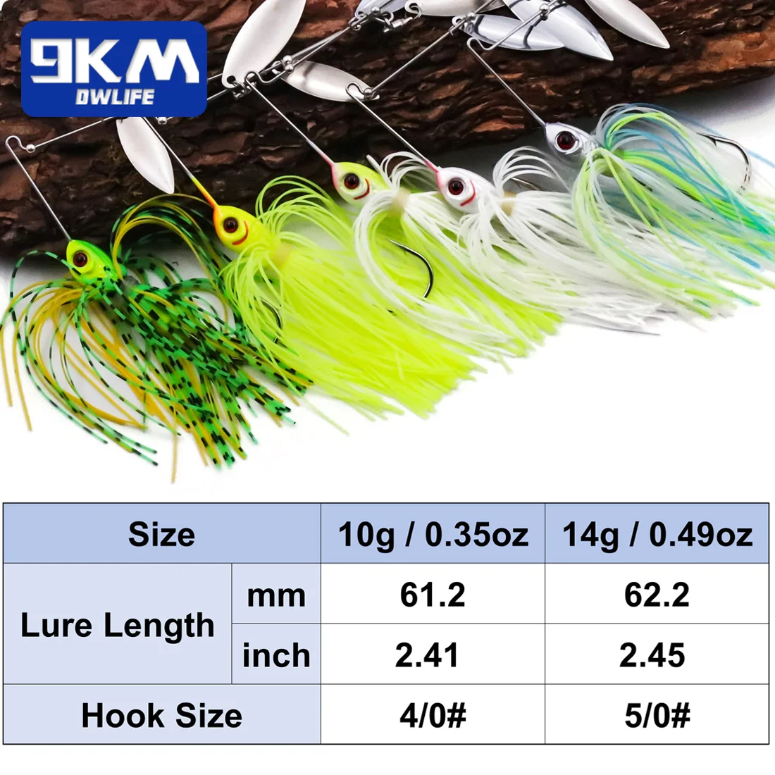 Spinner Baits Bass Fishing Lure Multicolor Swimbait Jig Lure for Bass Trout Salmon Fishing Buzzbait Hard Metal Lure Freshwater