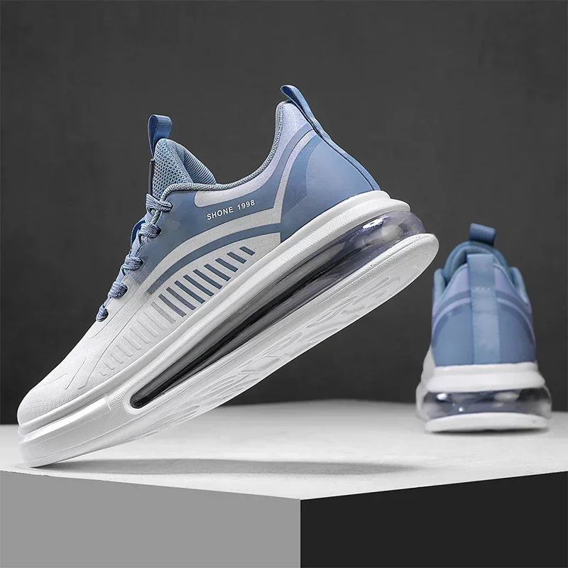 

Классическая спортивная обувь на воздушной подушке, мужские уличные кроссовки, дышащие сетчатые кроссовки, мужские универсальные прогулочные туфли на платформе, мужские