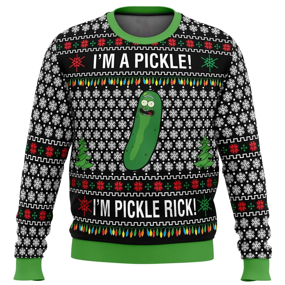 

Pickle Rick Ugly Christmas Sweater Christmas Sweater Gift Santa Claus Pullover Men 3D Sweatshirt And Top Autumn And Winterclothi