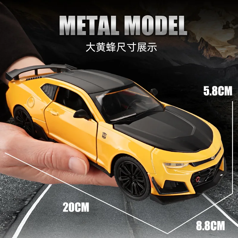 1:24 Chevrolet Camaro Alloy Diecast Sports Car Model Toy Simulation Vehicle Pull Back Toys For Children Gifts A327