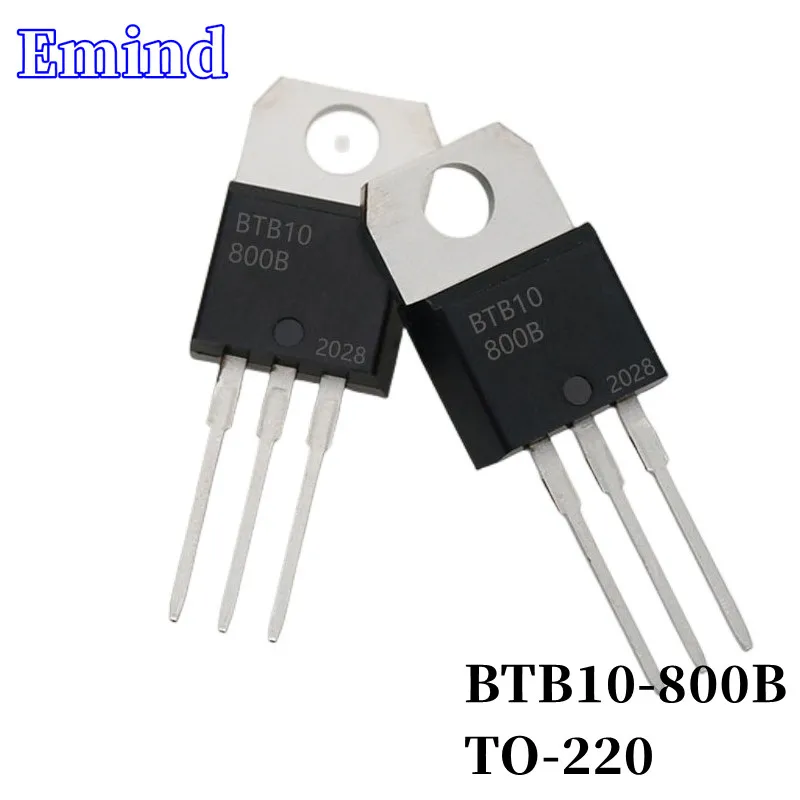 

20/50/100/200/500Pcs BTB10-800B BTB10 Triac 10A/800V TO-220 DIP Thyristor Large Chip