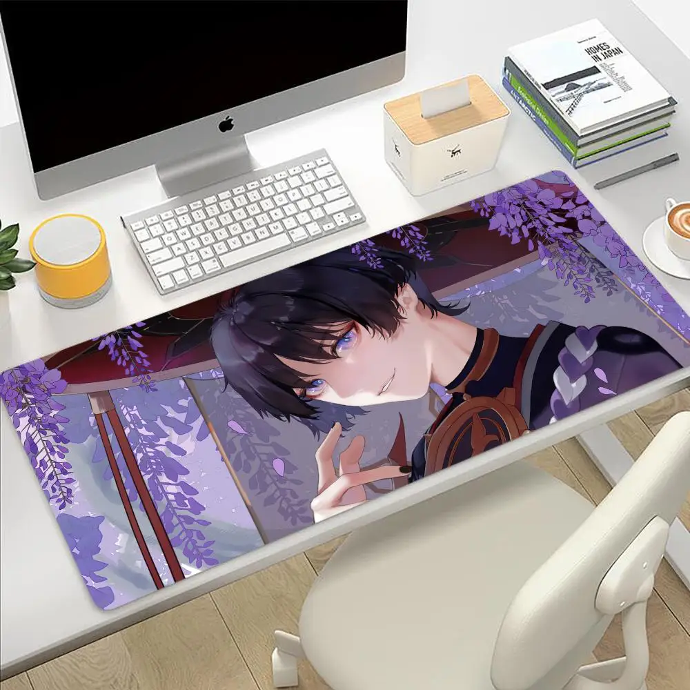 

Game Genshin Impact Mouse Pad Pc complete gamer office accessories laptop desk pad XXL non-slip computer keyboard Table mats