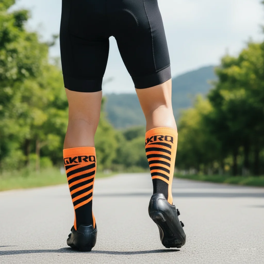 Gkrq Rad socken Männer Set Fahrrad Fußball Socken Männer Krankens ch wester Kompression Frauen Rennrad Professional Pack schwarz dunkel kniehoch – Detail 5