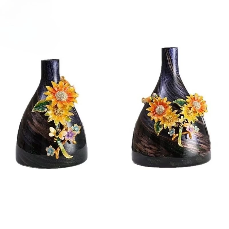 

&c Enamel-painted Chinese-style Light Luxury Decorative Vases Living Room/Foyer Weddings/Birthdays New Home Decor