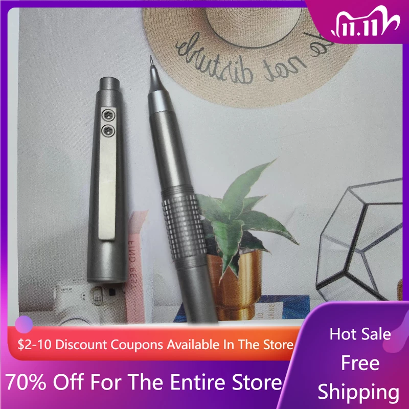 

Карманный автоматический карандаш из титанового сплава, сверхлегкие и изысканные канцелярские принадлежности ручной работы, механические карандаши 2B/HB, карандаш PK Pentel