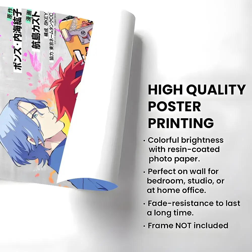Anime SK8 The Infinity Poster High-definition  poster stickers, suitable for bedroom, living room, home decoration