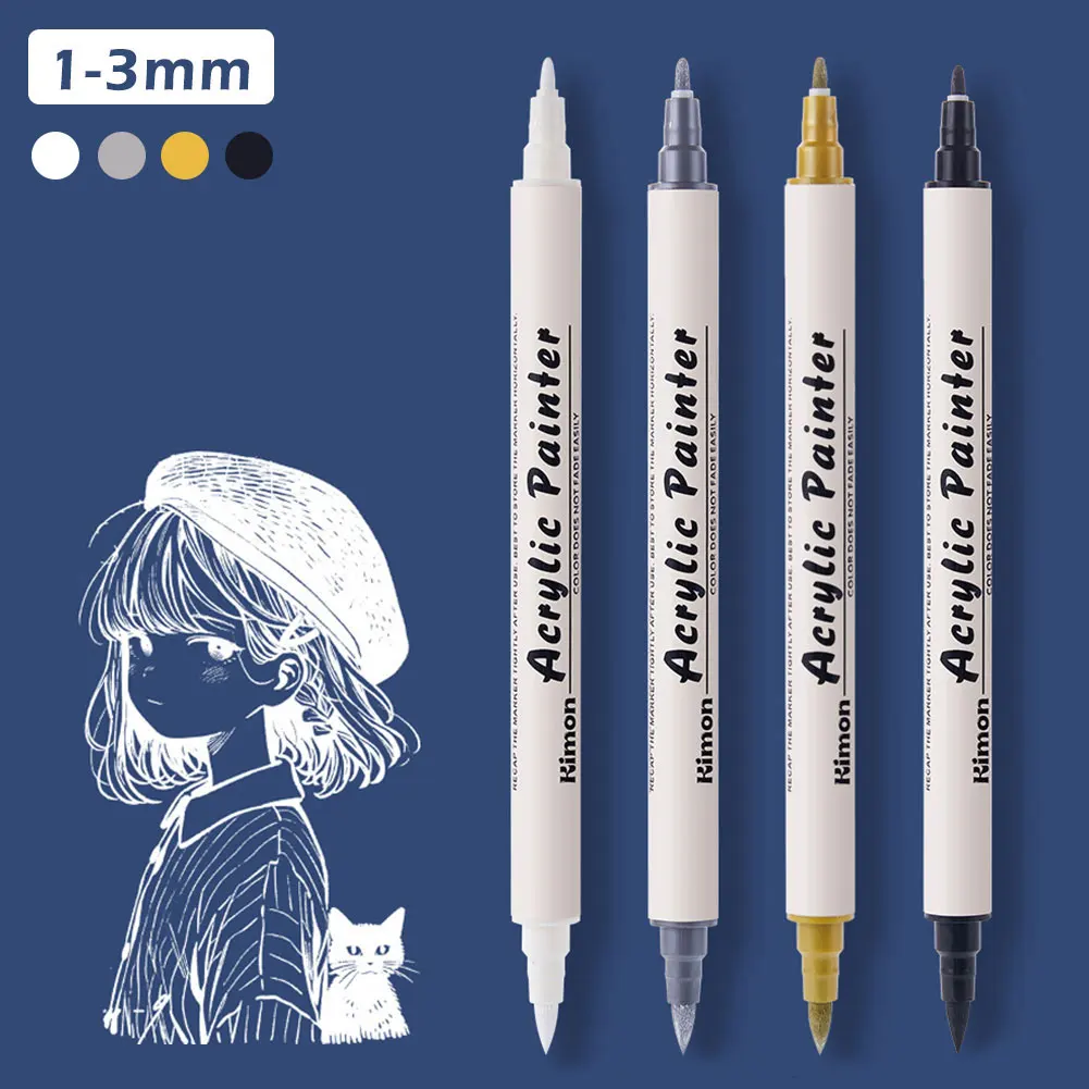 1-5 قطعة/المجموعة الأبيض الحبر هلام القلم 1 مللي متر تسليط الضوء على قلم تحديد للورق الأسود ، الإطارات ، البلاستيك ، الحجر ، المعادن ، اللوحة للفنانين ، المبتدئين #6