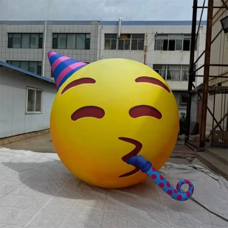 Party decoration funny inflatable expression ball hanging decorative inflatable lighting ball