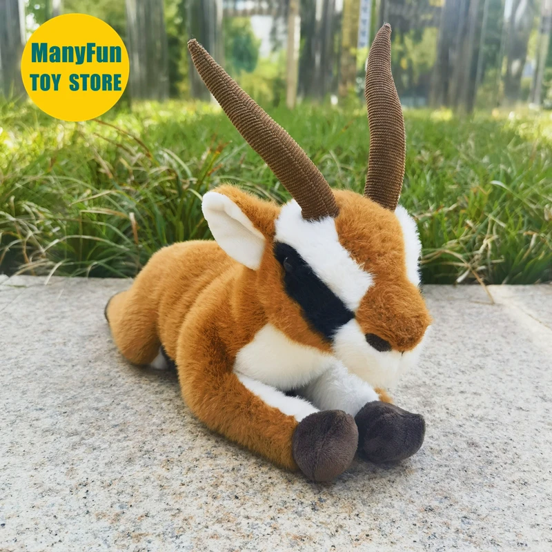 Gazelle Plush Toy High Fidelity Antelope Plushie Goat Peluche Lifelike Stuffed Animals Simulation Doll Kawai Toy Gifts For Kids