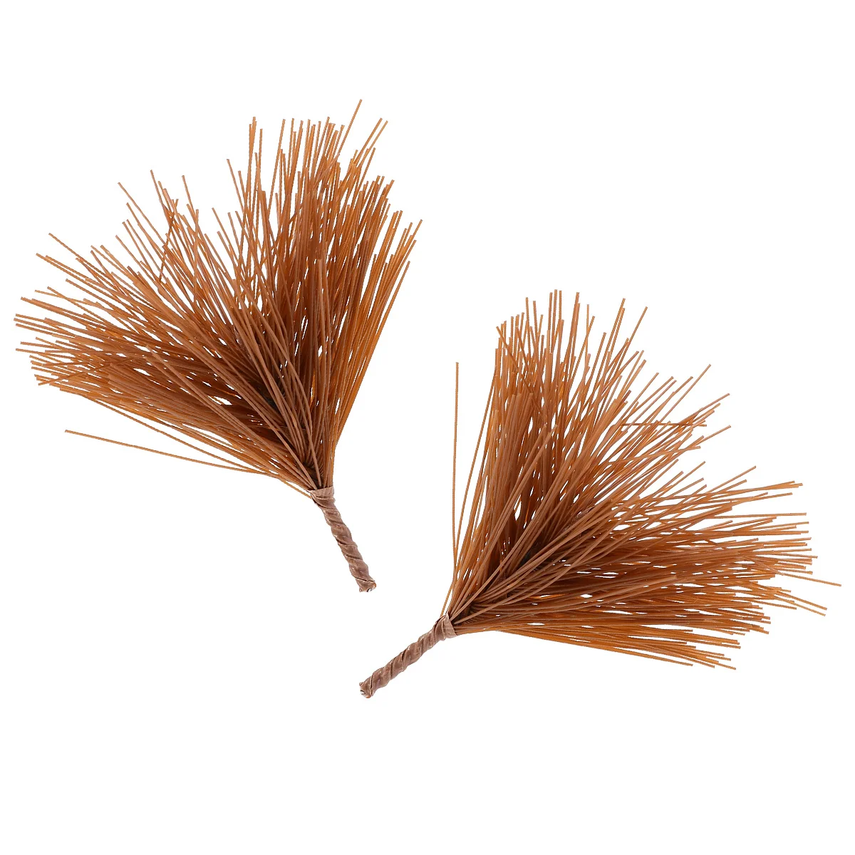 

30Pcs Christmas Pine Needle Accessories Realistic Pine Branches Brown Lightweight Plastic for Wedding Holiday Party DIY Supplies