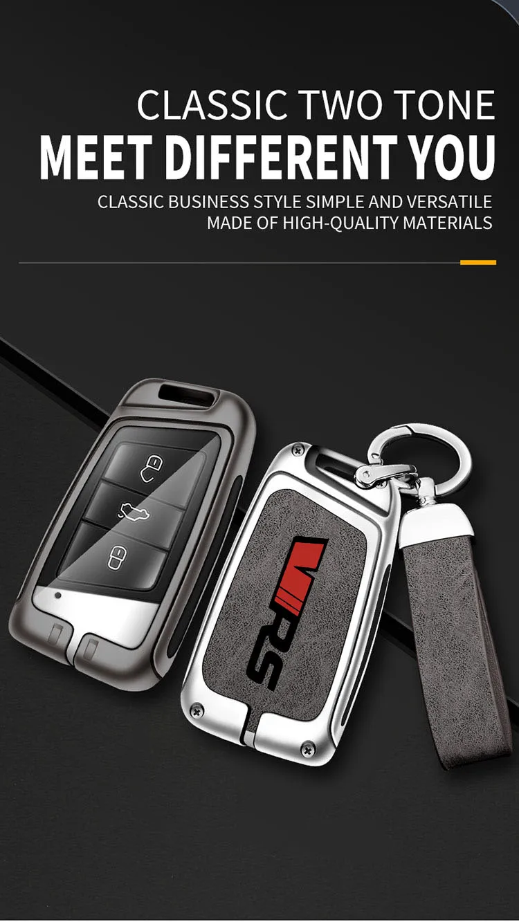 Car Zinc Alloy Key Case Bag For Skoda VRS Kodiaq Kamiq Rapid RS Superb Scala Fabia Karoq Octavia 3 Car Key Chain Metal Key Shell