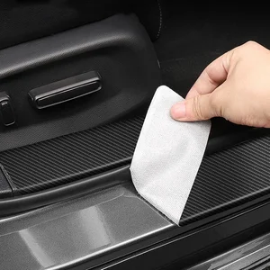 Araba kapı Eşiği Sticker Karbon Fiber Yan Kenar, Anti-Scratch Çıkartması, su geçirmez ford'un st Hattı Stline, Fiesta, Araba Styling Kapı fiesta'daki en iyi 10 satış-no. 5