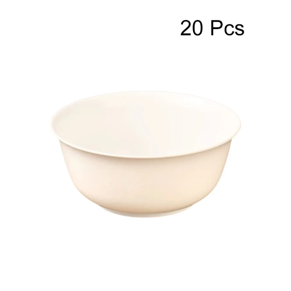 

20PCS Rice Husks Disposable Rice Bowl Heat-Resistant Biodegradable Picnic Bowl Eco-Friendly Thickened Fruits Bowl
