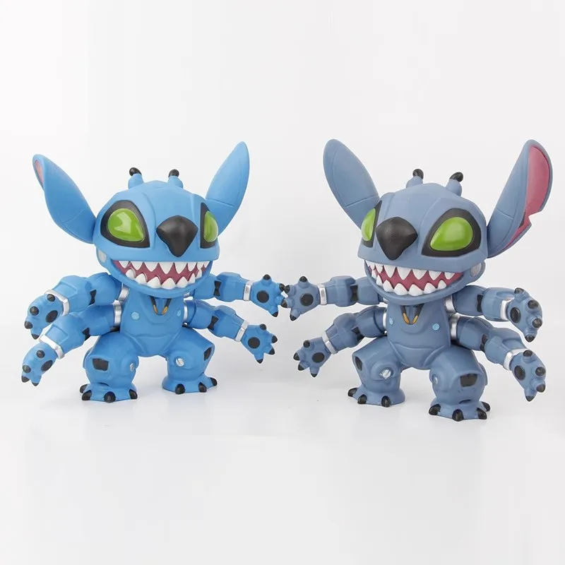 

20cm Red/Blue/Grey Mechanical Edition Stitch Robot Handmade Furniture Decoration Desktop Ornaments Collectibles Gifts