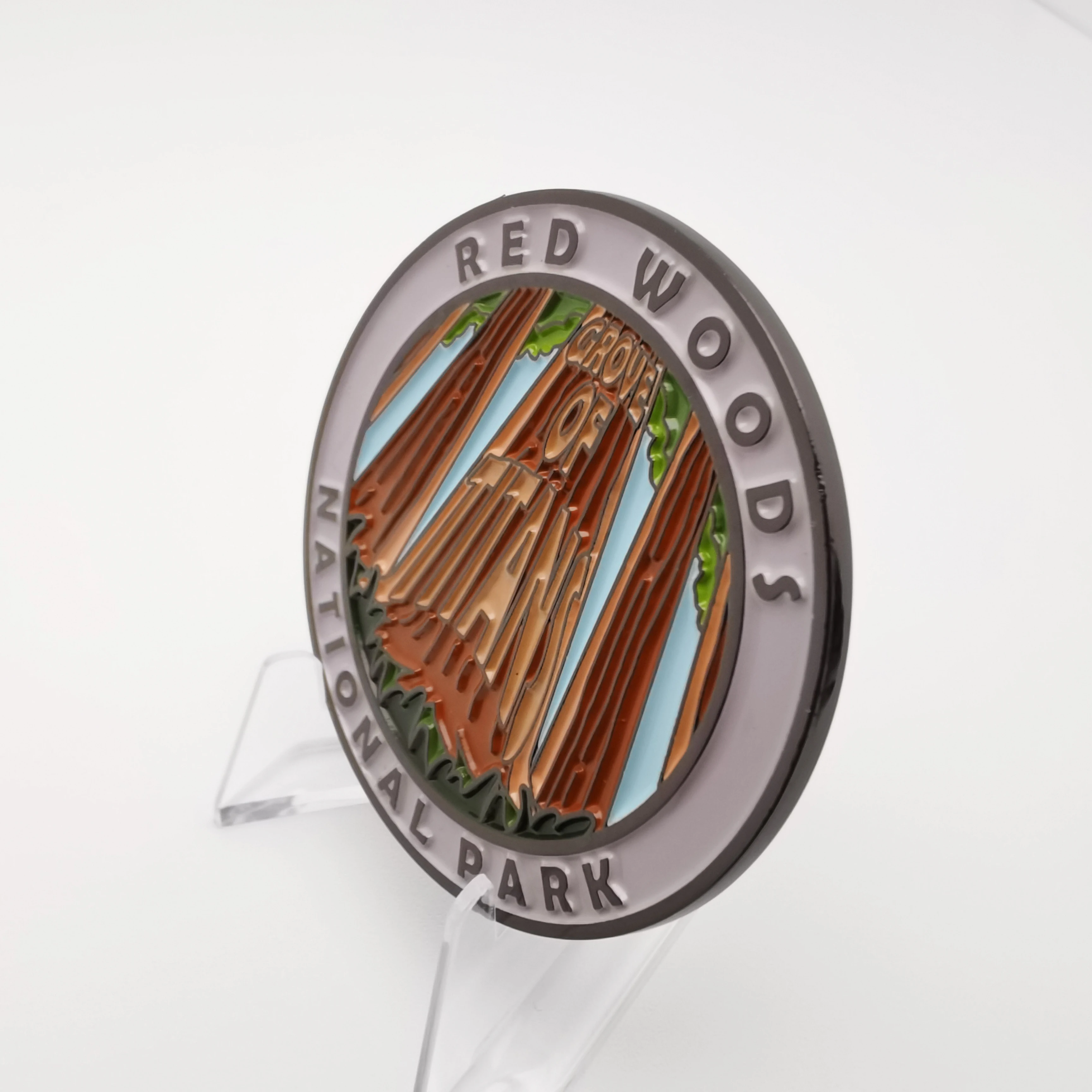 Redwoods National Park Collectible Magnet – Enamel Finish, 52mm – Cre8Travel