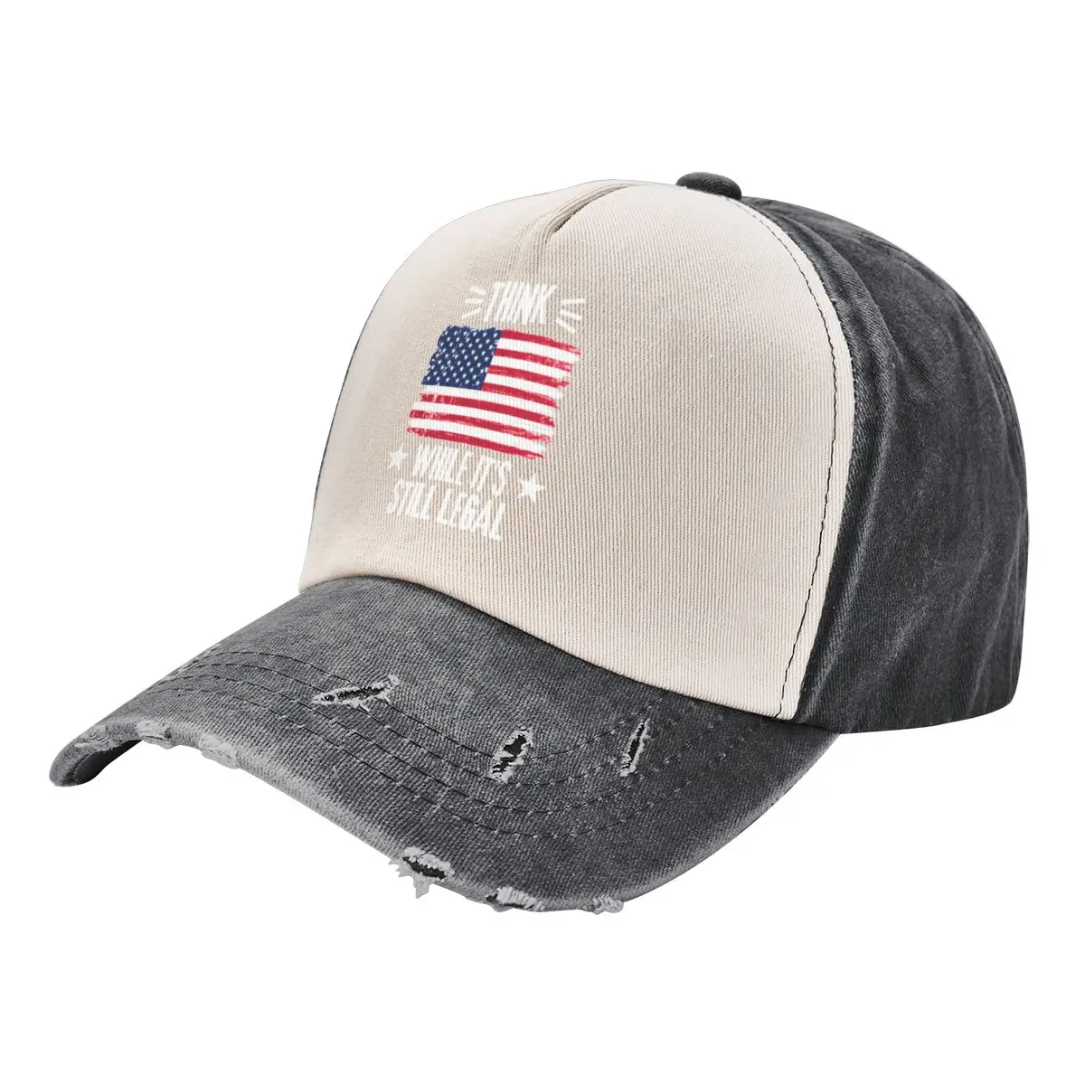 Think While It's Still Legal American Flag Baseball Cap Rugby Wild Ball Hat Hat Beach Men Hats Women's