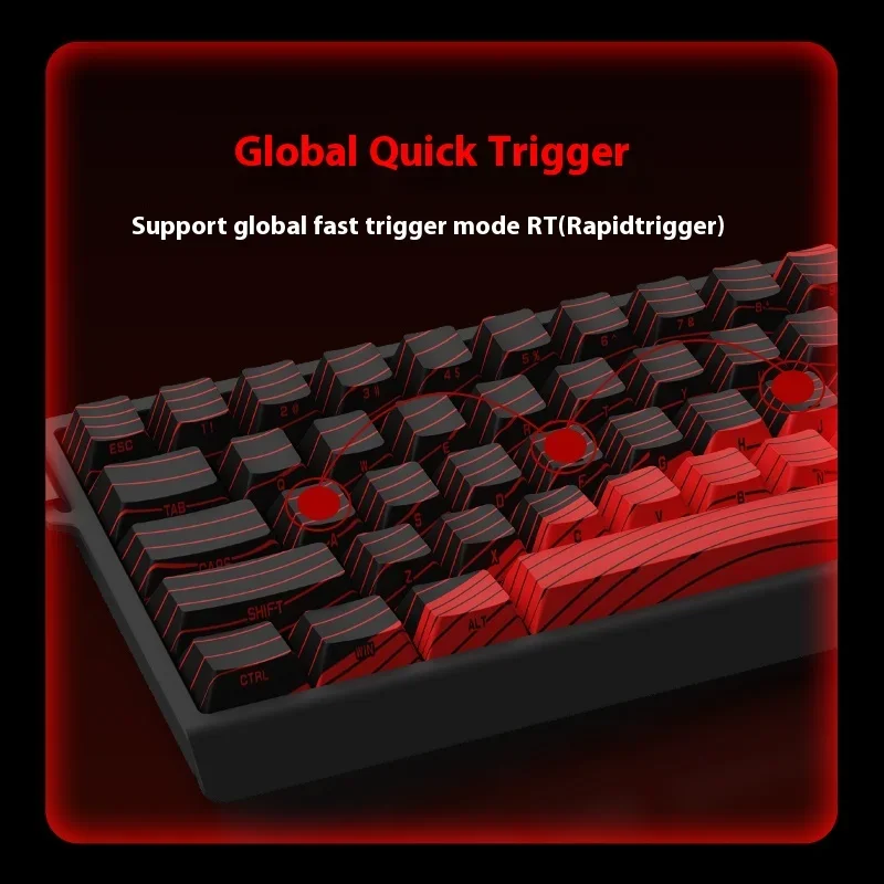 Imagem -05 - Madlions Mad60 68 he Teclados Mecânicos 8k Taxa de Pesquisa Troca Quente Interruptor Magnético Personalizado Teclado de Jogos com Fio para E-sports