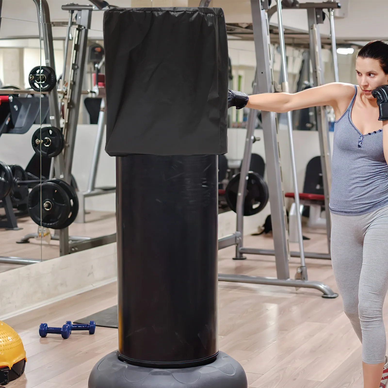 Punching Bag Cover 210D Oxford Fabric Heavy Duty Weather Resistant UV Resistant for Freestanding Boxing Bags