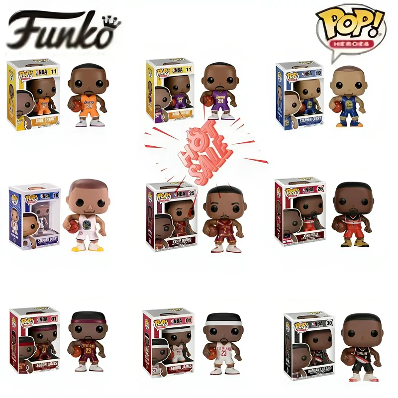 Funko Basketball Star James-Kobe- Stephen Curry-Kyrie Irving-John Настенные виниловые куклы Фигурка Коллекция ограниченного выпуска Модель игрушки