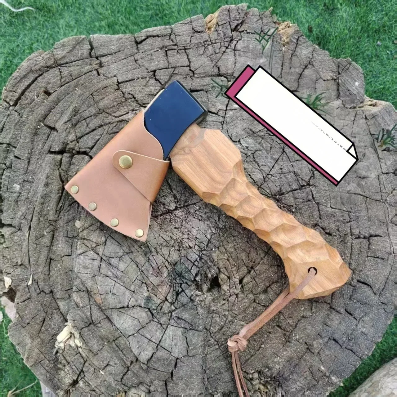 American Hickory Camping Axe Wholesale - Customizable BC Bushcraft Mini Hatchet Wood Splitter Survival Tool - view 4