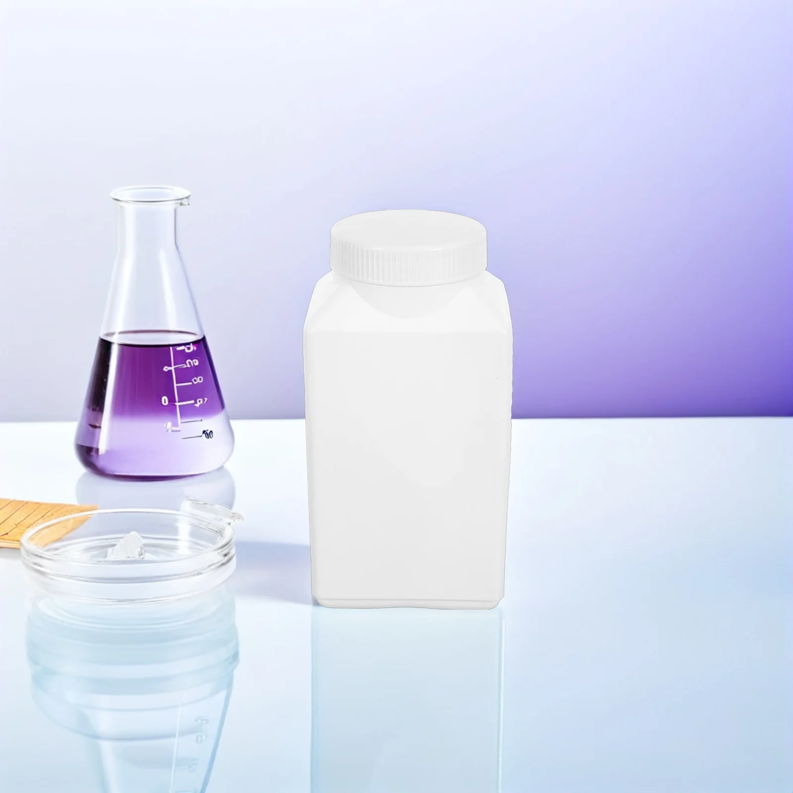 

6Pcs Lab Plastic Bottles Wide Mouth Square Design 1000ml Chemical Reagent Storage Leakproof Containers Sample Containers Plastic