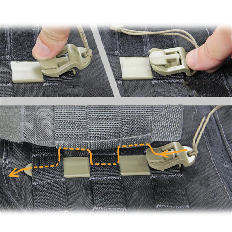 Tactical Molle Stick PALS Anexo, Malice Clip Strap Substituição, Quick Release System, Utility Pouch, Caça Colete Acessórios